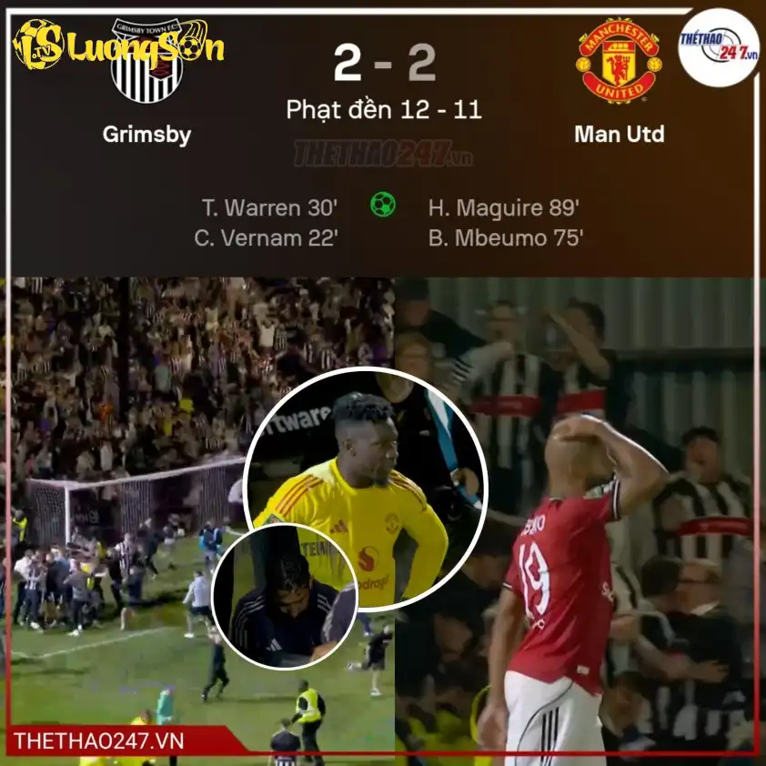 Man Utd bị loại cay đắng trước đối thủ nhỏ sau loạt luân lưu.