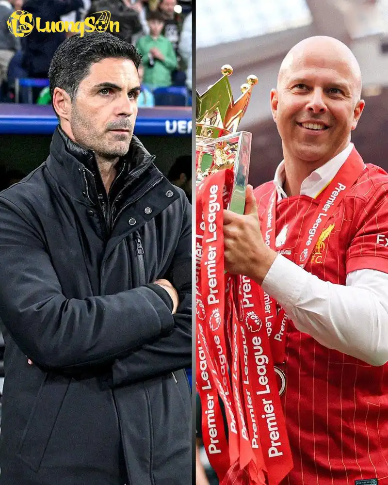 Bao giờ Arteta có thể vô địch Ngoại hạng Anh như Slot? - Ảnh: @Football__Tweet Bao giờ Arteta có thể vô địch Ngoại hạng Anh như Slot?